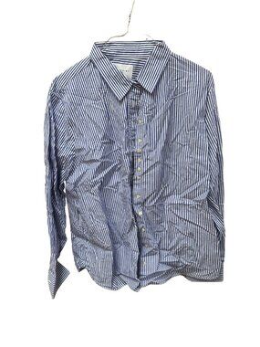 The Shirt The Boyfriend Shirt Blue and White Striped Button Down - Women's 2XL